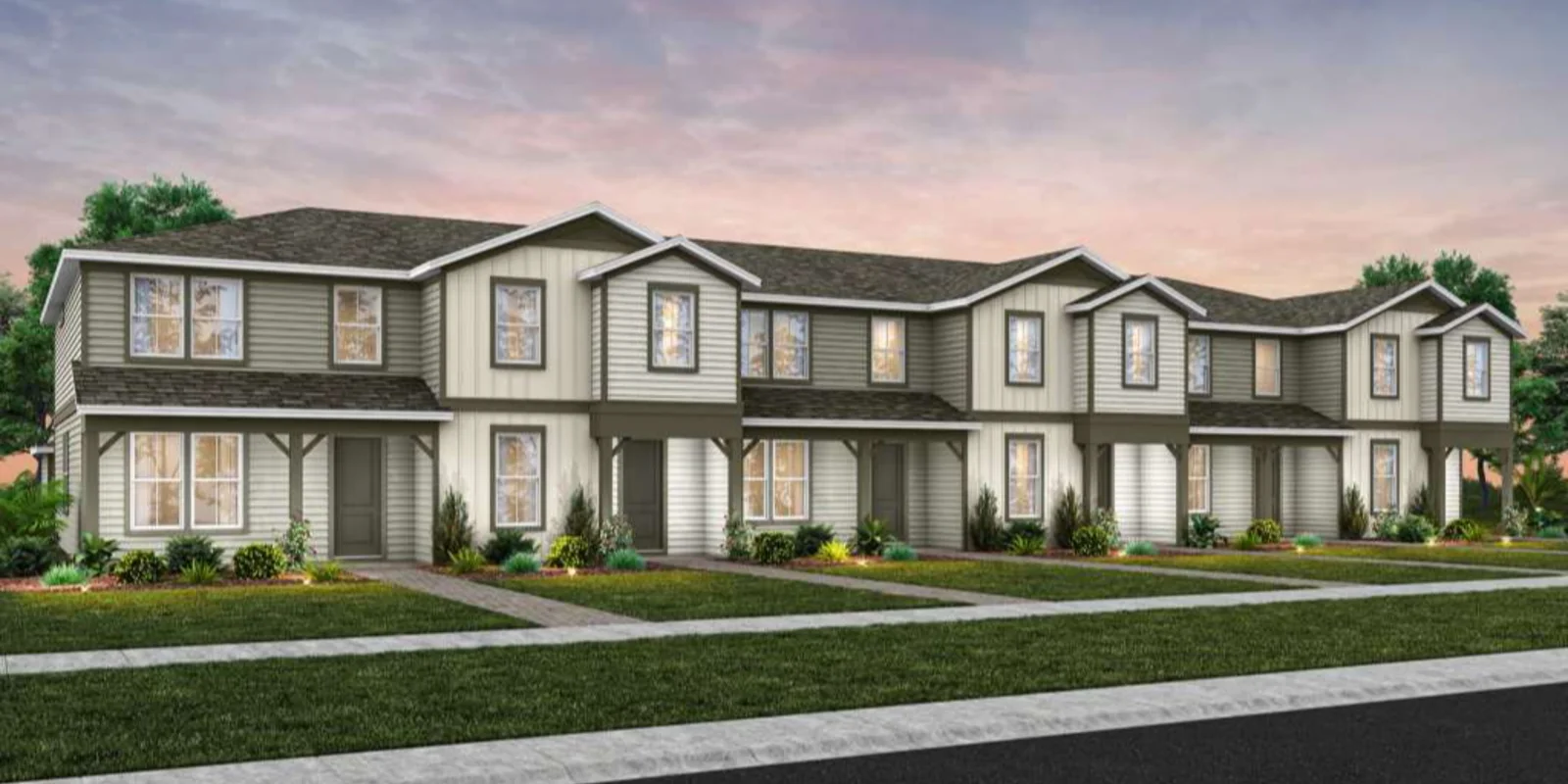 Foxtail townhomes at The Grow in Orlando Florida